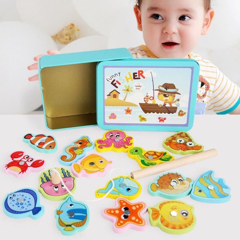 Đồ Chơi gỗ Câu Cá Rèn Luyện Khả Năng Khéo Léo Và Tập Trung Cho Bé