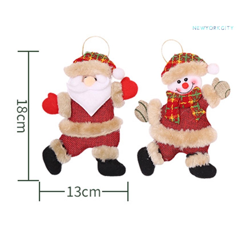 Phụ Kiện Treo Trang Trí Cây Thông Giáng Sinh Bằng Vải Nhỏ Gọn Dễ Thương