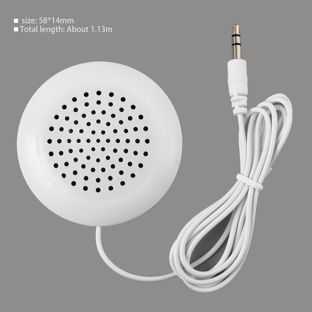 Ele】 Loa gối mini PK màu trắng kết nối jack cắm 3.5mm cho máy nghe nhạc MP3/MP4/iPhone/Ipod/CD