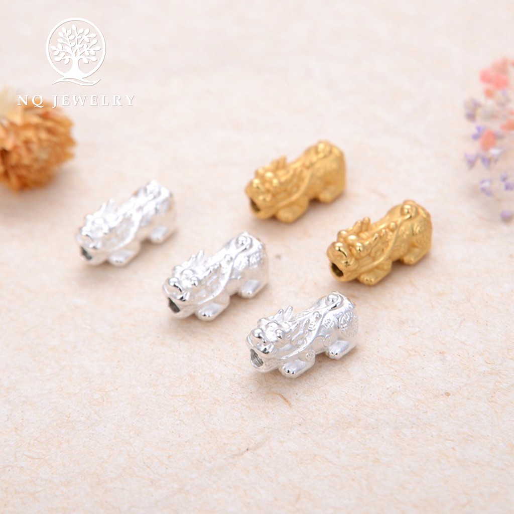 Charm bạc tỳ hưu xỏ ngang - NQ Jewelry