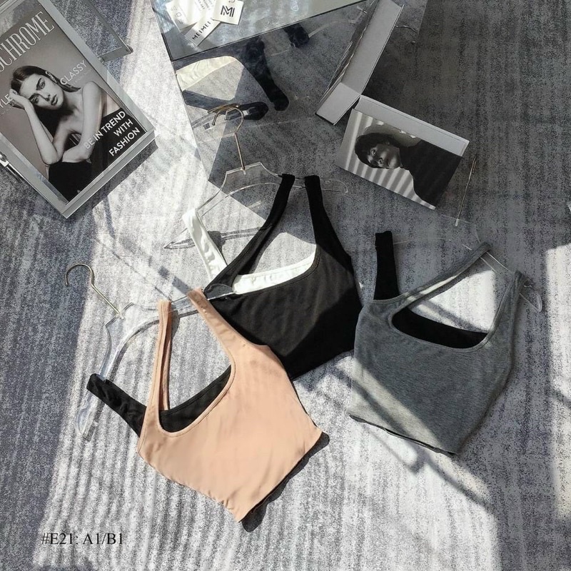 [Mã FAMARAL2 giảm 10K đơn 50K] Áo 2 dây nữ croptop body kiểu phối hai lớp chất vải thun Borip | BigBuy360 - bigbuy360.vn