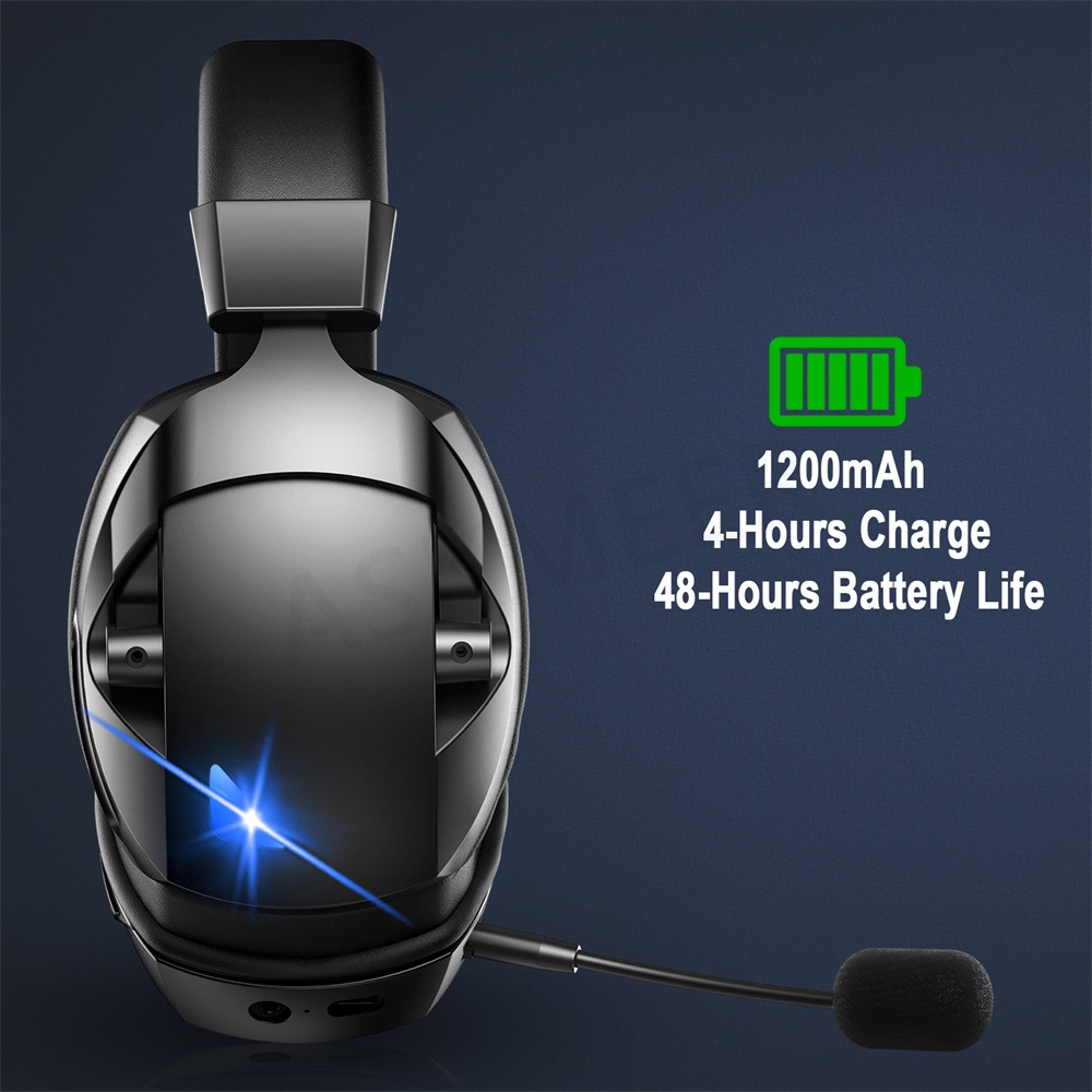 Tai Nghe Chơi Game Bluetooth Không Dây 2.4Ghz Có Mic Cho PS5 PS4 / Laptop / Điện Thoại Sử Dụng 48 Giờ
