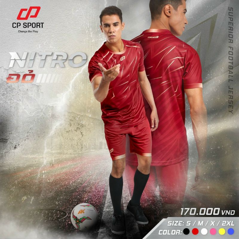 BỘ QUẦN ÁO ĐÁ BANH CP NITRO MỚI SIÊU ĐỘC LẠ MẮT , CHẤT VẢI CỰC ĐẸP