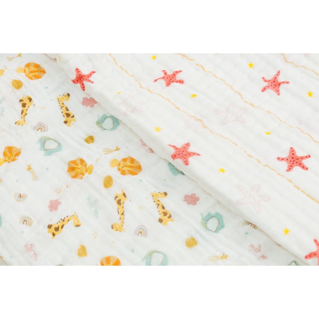 Set khăn tắm đa năng Petit Me, chất liệu xô muslin 6 lớp