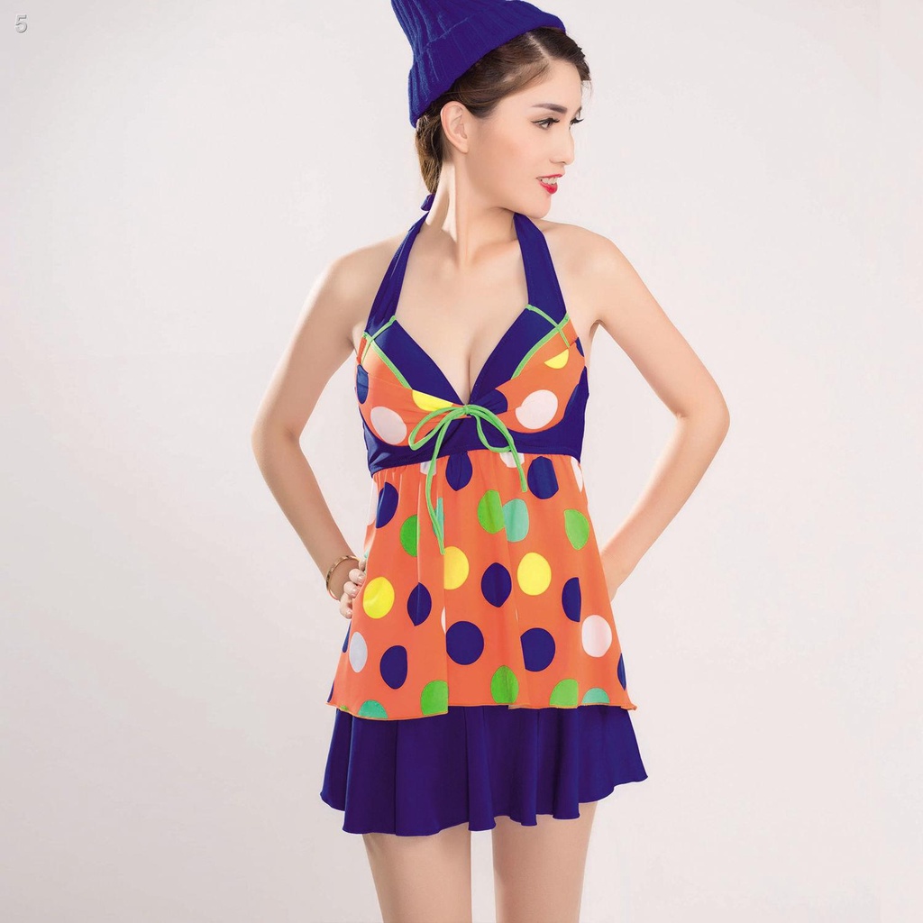 ✴▣Áo tắm xẻ tà Junfei dành cho nữ mỏng áo tắm dạng váy liền thân hở lưng gợi cảm và ngực nhỏ tụ tập áo tắm suối nước nón | BigBuy360 - bigbuy360.vn