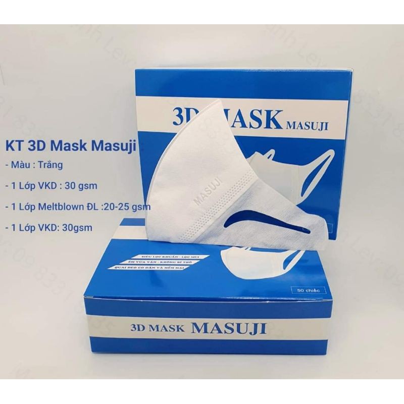 [Giá sỉ] Khẩu trang 3D mask hộp 50 chiếc siêu ôm sát, thoáng mát, không lem son | BigBuy360 - bigbuy360.vn