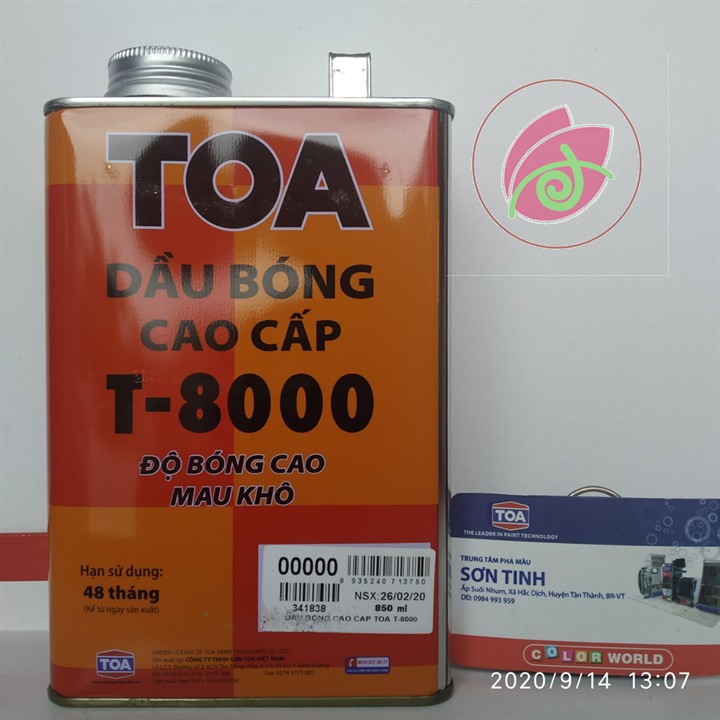 Dầu bóng gỗ nội thất cao cấp TOA Varnish T8000 850ml