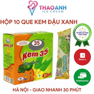 Kem Tràng Tiền 35 - Hộp 10 que kem đậu xanh [Hà Nội - Giao nhanh 30 phút Nowship & Grab] - Thảo Anh Ice Cream