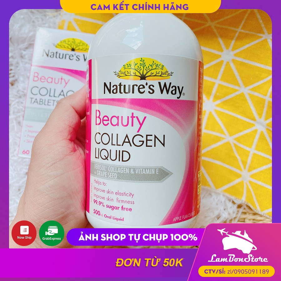 [CHĨNH HÃNG] Collagen nước Nature's Way Beauty Collagen Liquid 500ml - Xuất xứ Úc