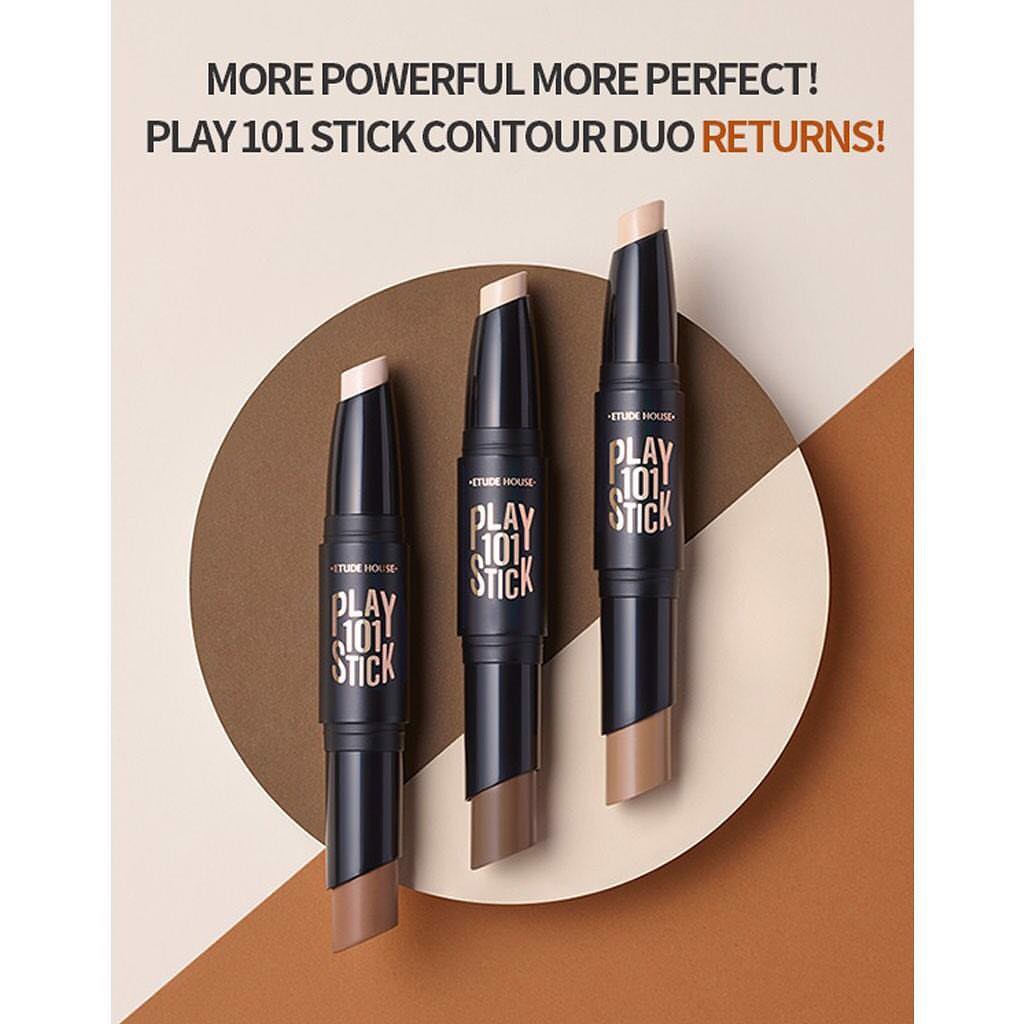 [Mã 66FMCGSALE hoàn 8% xu đơn 500K] Tạo khối 2 đầu Etude House Play 101 stick contour Duo