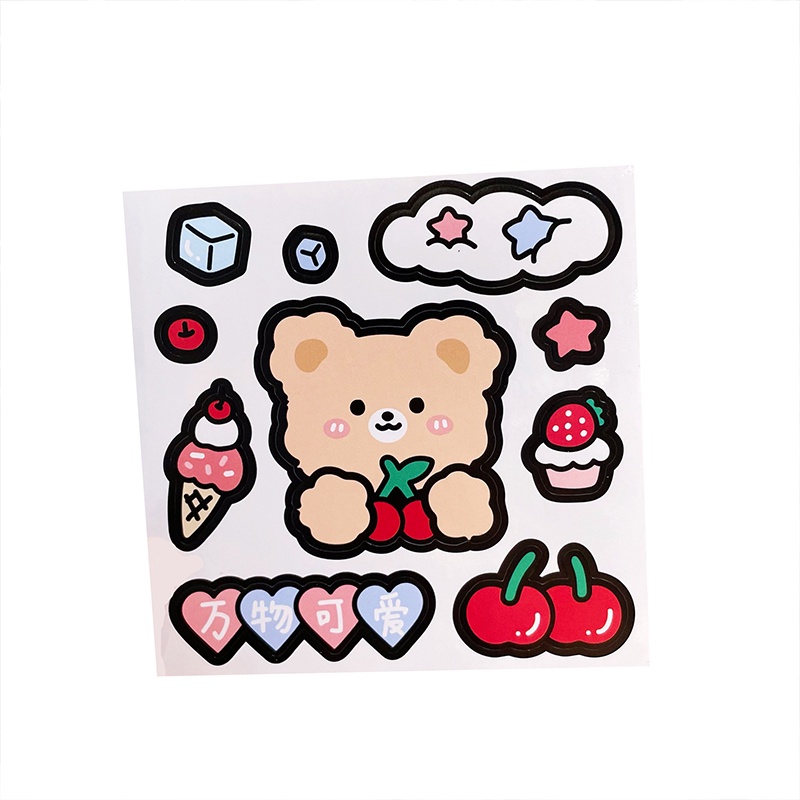 Miếng Dán Trang Trí Nhật Ký/Nhật Ký Hình Động Vật Hoạt Hình Dễ Thương DIY