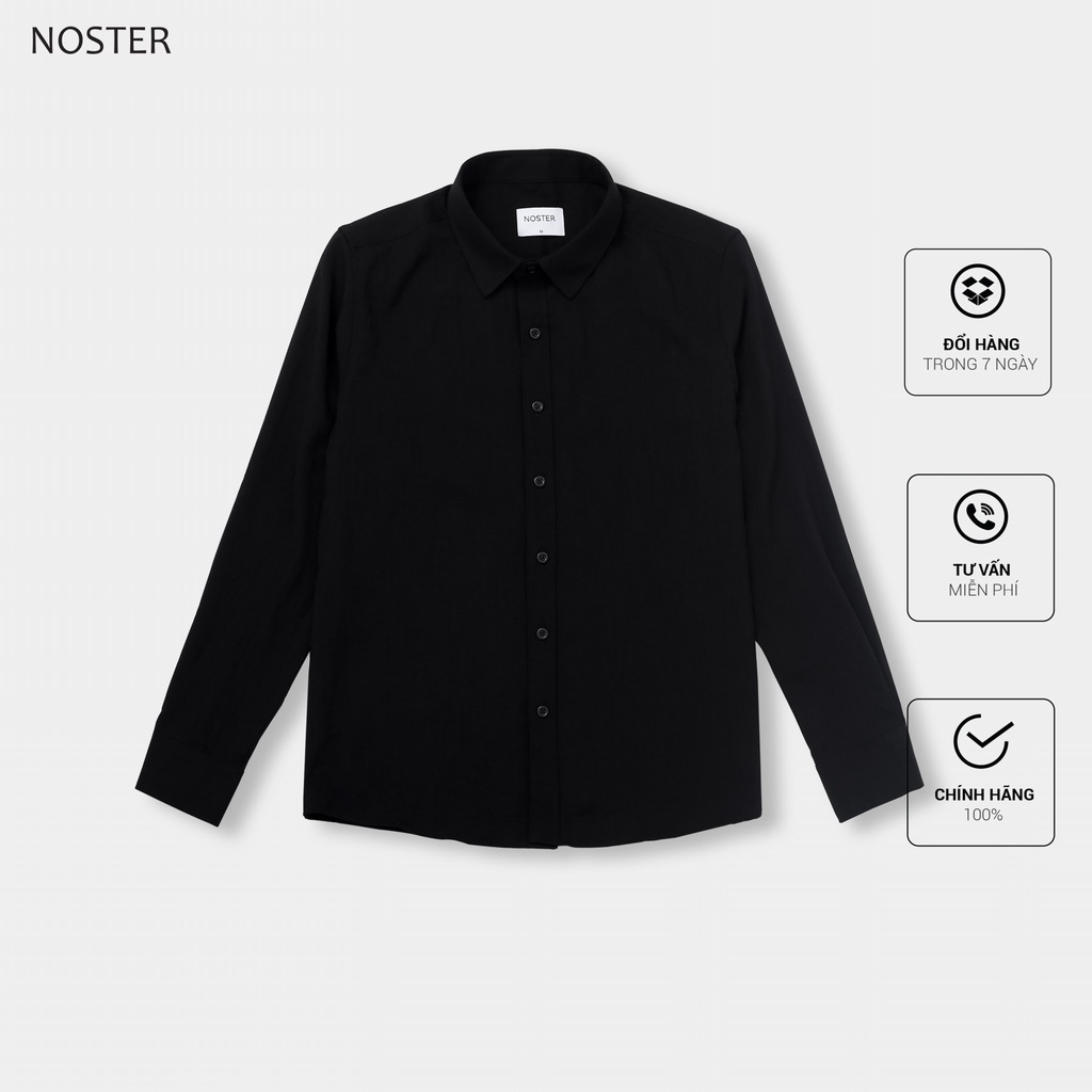 Áo sơ mi nam dài tay basic, chất vải dầy dặn, phom dáng đẹp - Thương hiệu NOSTER mã ASM1111