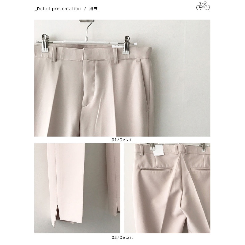 IMaodou Quần tây ống suông xẻ tà bên hông thời trang Hàn Quốc cao cấp dễ phối đồ dành cho nam