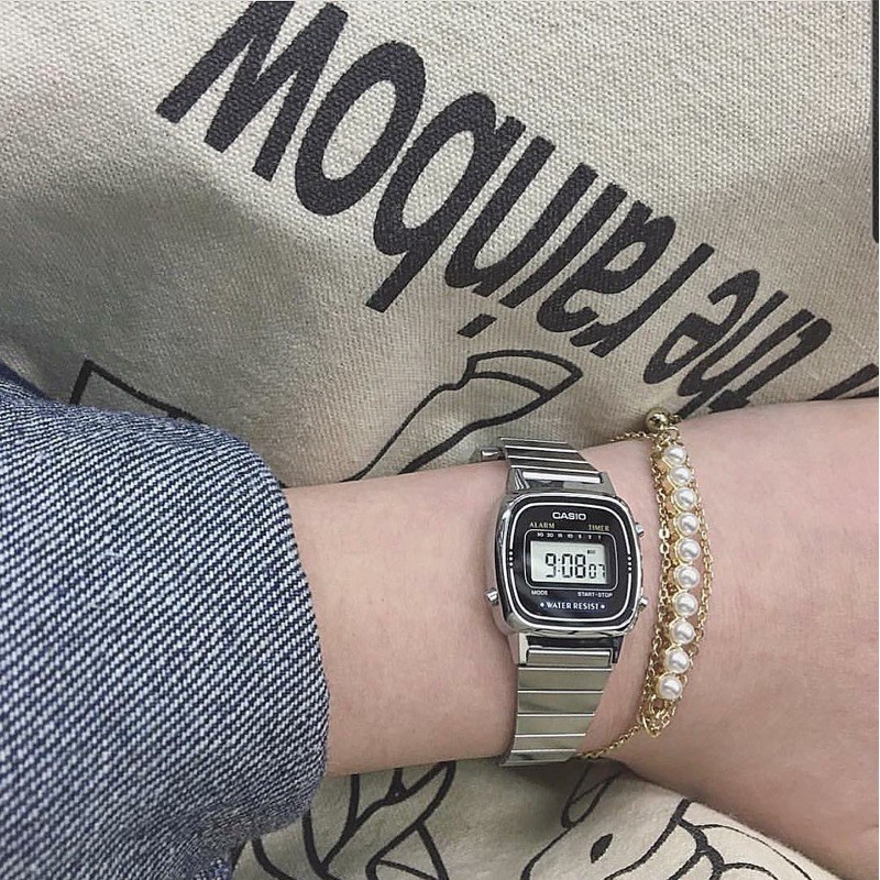 Đồng hồ nữ dây kim loại LA670Wa-1 chính hãng - Đồng hồ sale giá rẻ