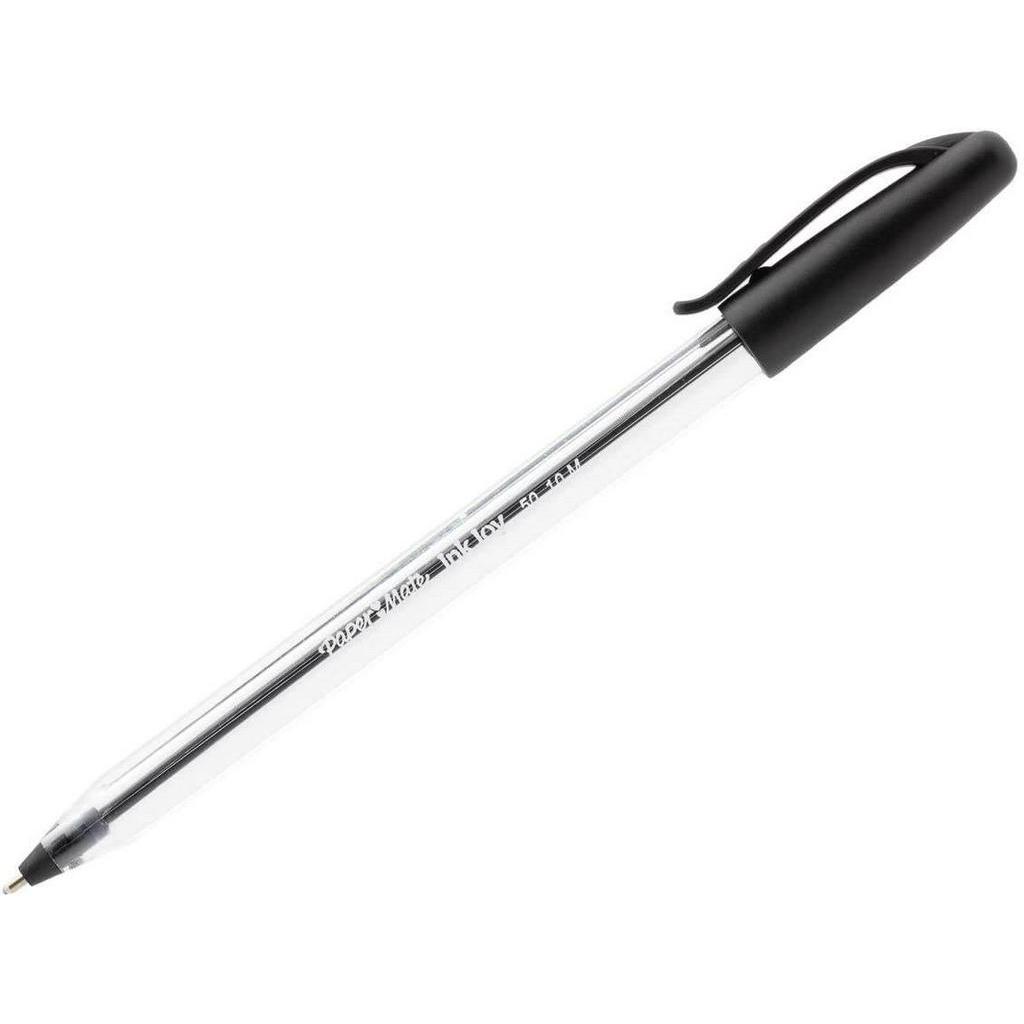COMBO 4 CÂY BÚT BI PAPER MATE INKJOY 50ST PEN TAPPING MỰC ĐEN THÂN TRONG