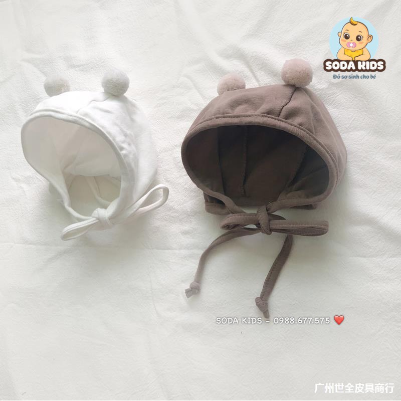 Mũ cục bông cho bé Hàn Quốc 0-12m