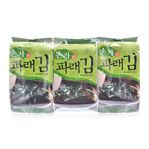 Lốc 3 gói rong biển ăn liền Godbawee Green Sonka 5gr