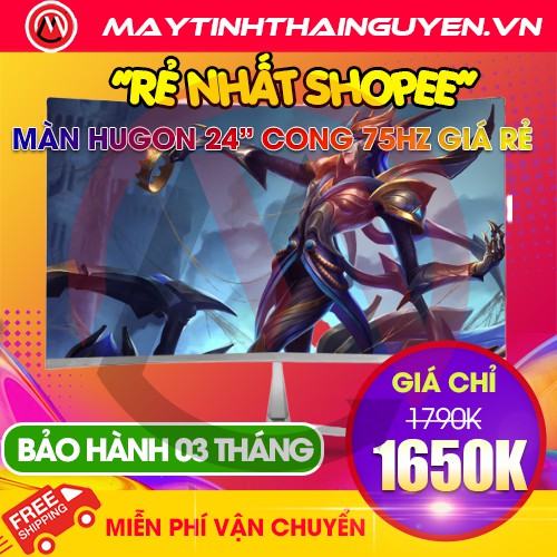 ✅ Màn hình 24 inch cong giá siêu rẻ, màn hình máy tính HUGON 24" phiên bản Quốc Tế (Gói bảo hành 6 tháng toàn quốc) | BigBuy360 - bigbuy360.vn