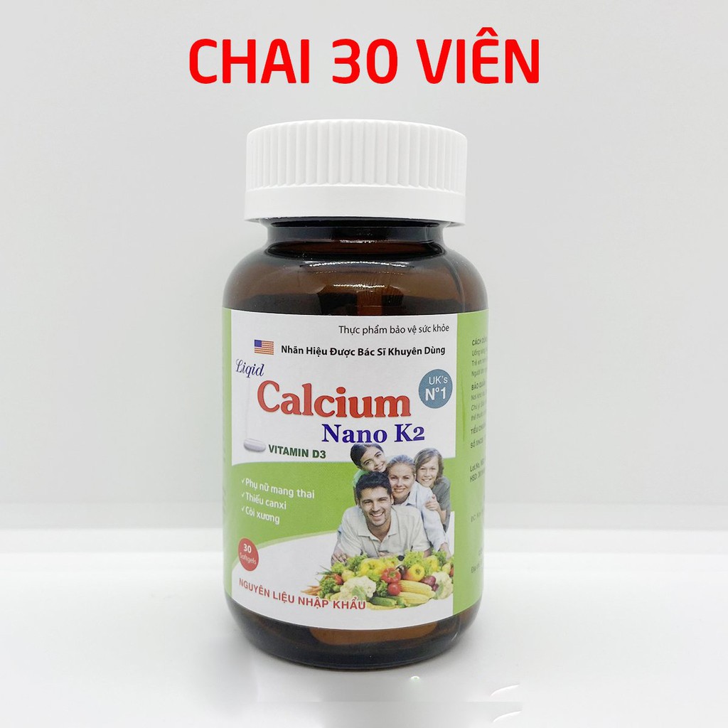 [Viên uống] Liquid Calcium nano K2 bổ sung canxi và vitamin D3 trong cơ thể