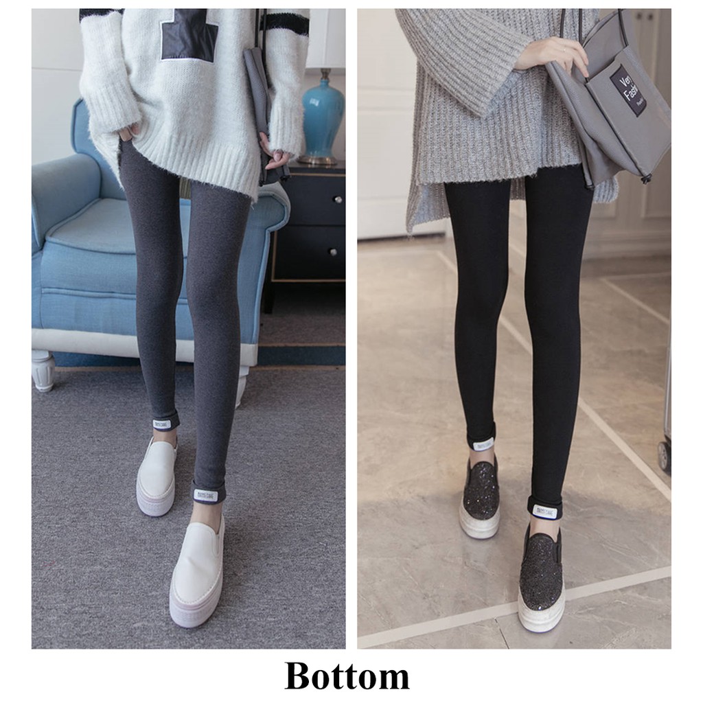 Quần legging cotton cạp cao siêu co giãn mềm mịn