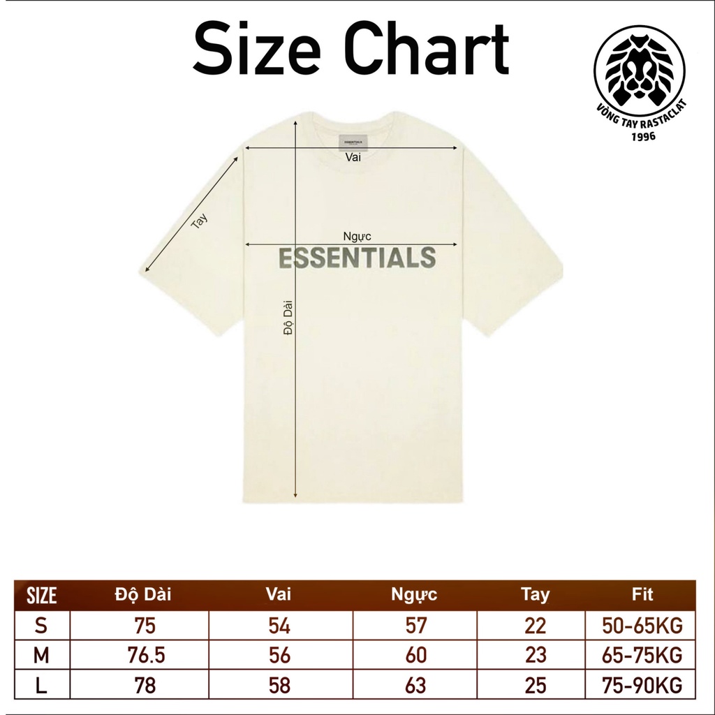 Áo THUN ESSENTIALS COTTON  - Vải Cao Cấp - TE Đen