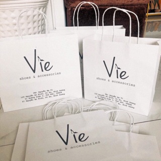 IN TÚI GIẤY KRAFT TRẮNG + NÂU SIZE L chỉ từ 100 túi