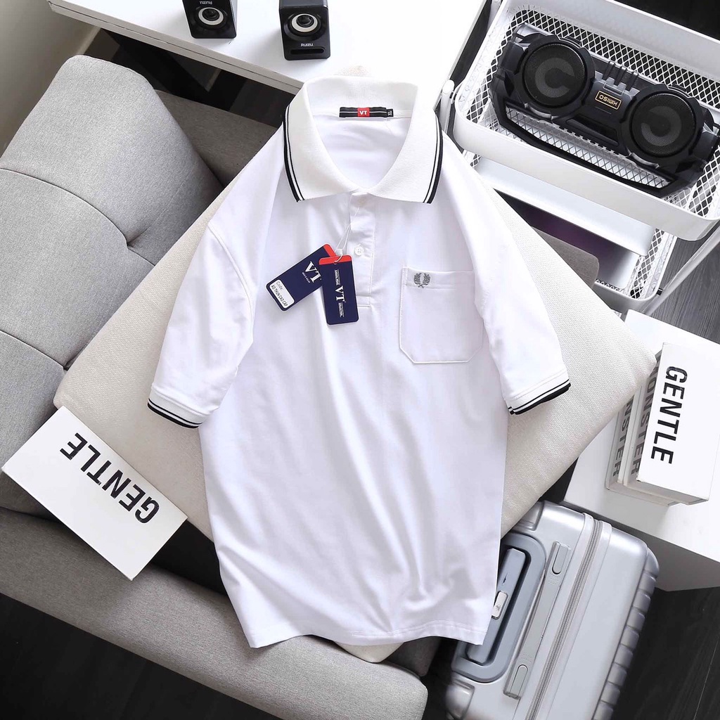 Combo 2 Áo Polo Nam Trơn Có Cổ Chất Liệu Cotton Thấm Hút Mồ Hôi Thoáng Mát - Việt Trinh