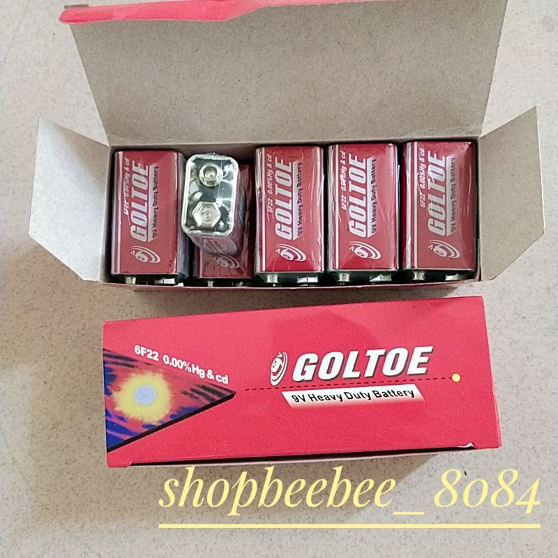 Hộp 10 viên pin vuông 9v hàng chất lượng cao