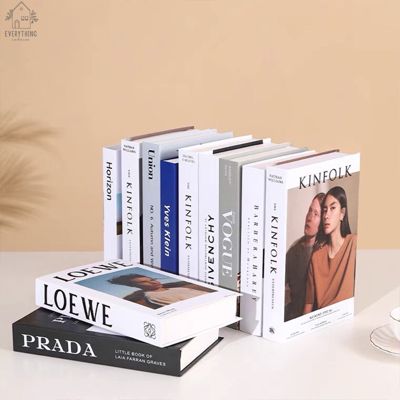 Mô hình sách giả thương hiệu, decor bàn làm việc, trưng bày giá sách, phụ kiện chụp ảnh