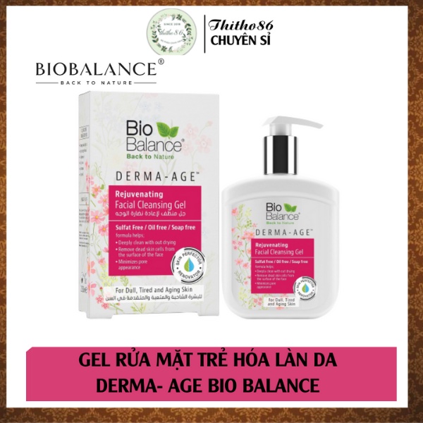 Gel Rửa Mặt Trẻ Hóa Làn Da BIO BALANCE Derma-Age Rejunevating Facial Cleansing Gel 250ML [ BIOBALANCE ]