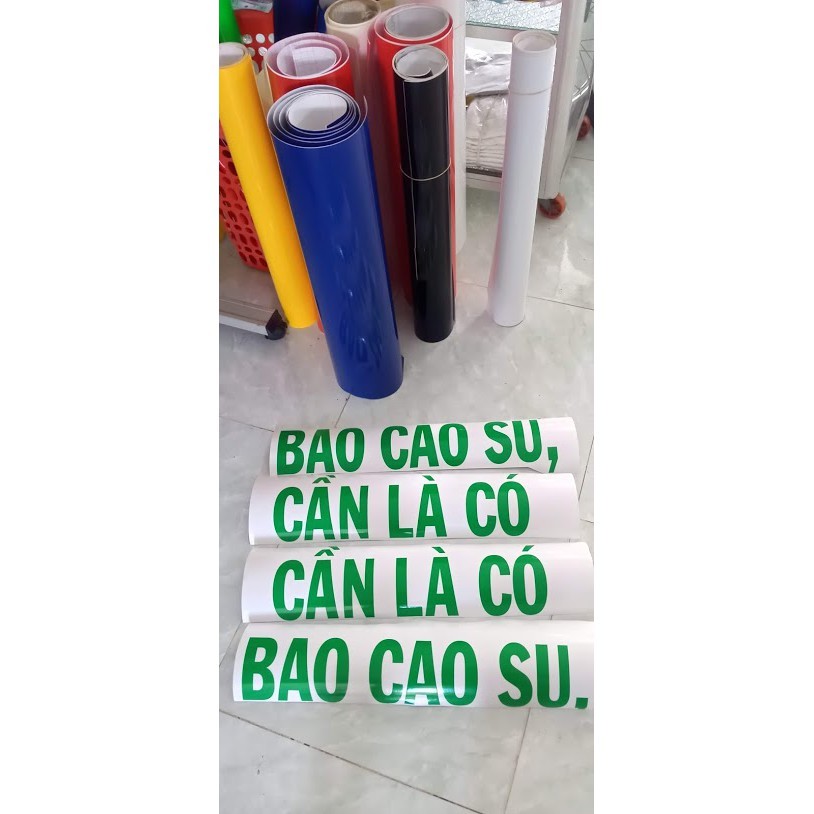 Decal / Decan cắt chữ theo yêu cầu nhiều màu