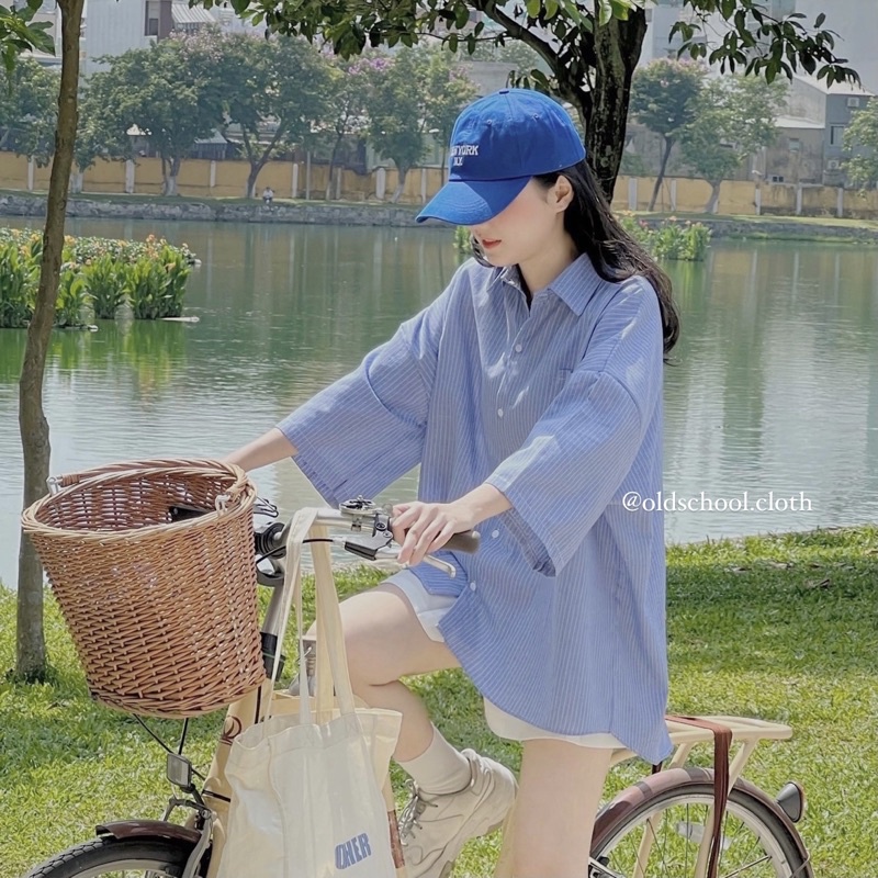 Áo Sơ Mi Kẻ Sọc Form Rộng (Ảnh Thật)
