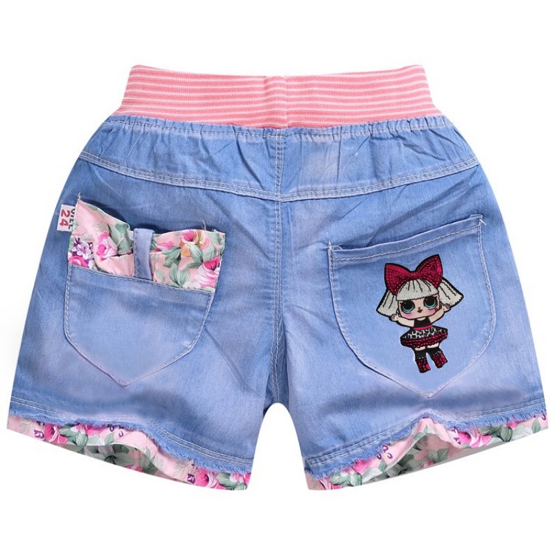 Quần Short Jeans Thời Trang Cho Bé Gái 2-12 Tuổi
