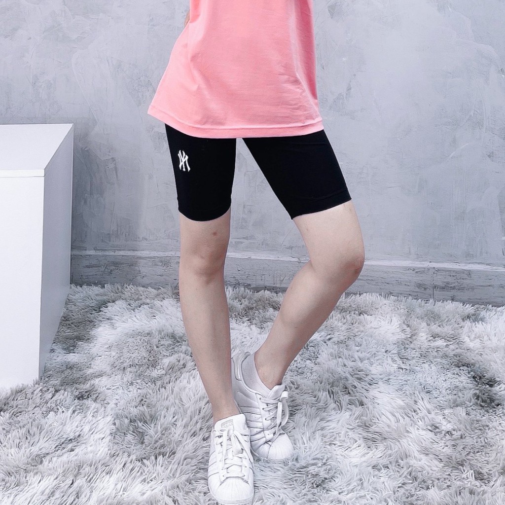 (HÀNG XUẤT XỊN) Quần Legging short đen NY015 M/I/B Black Made in Cambodia full tag code  Size S M L