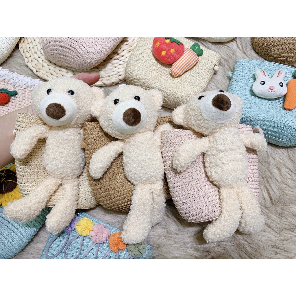 Túi cói đeo chéo cho bé gái dễ thương 1- 6 tuổi