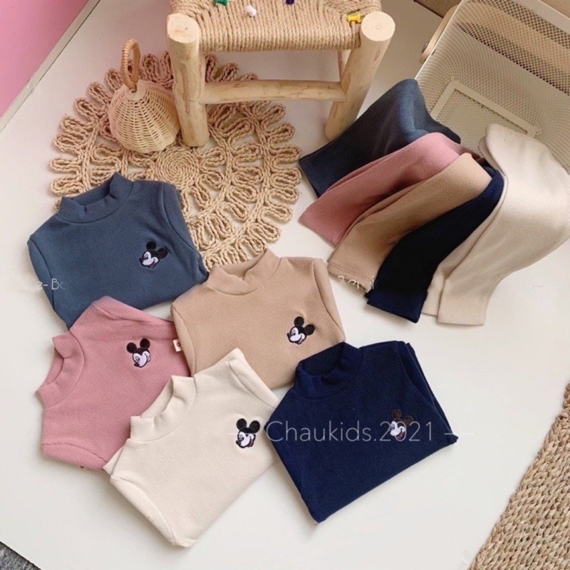 Bộ tăm gân cổ 3 phân giữ ấm cho bé trai, gái