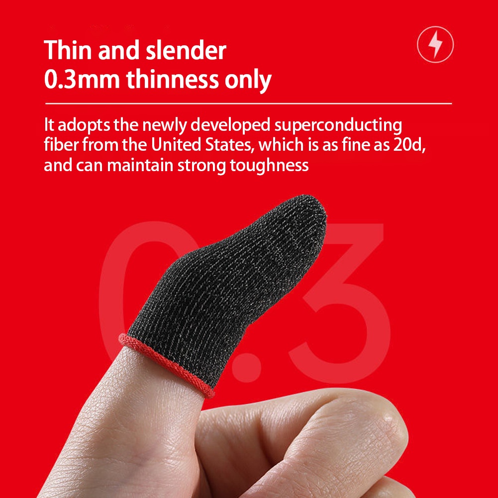 Gaming Finger Sleeve Gamers Sweatproof Breathable Fingertips Gloves For PUBG Mobile Games Anti-slip Fingertip Cover