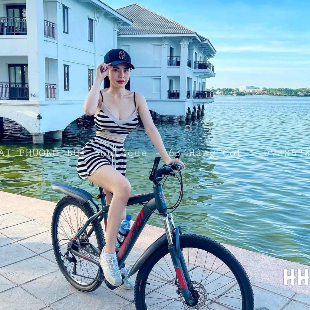 Set Croptop 2 Dây Kẻ Ngang | BigBuy360 - bigbuy360.vn