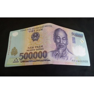 ✅ BÓP DA HÌNH TIỀN 500.000, 100USD