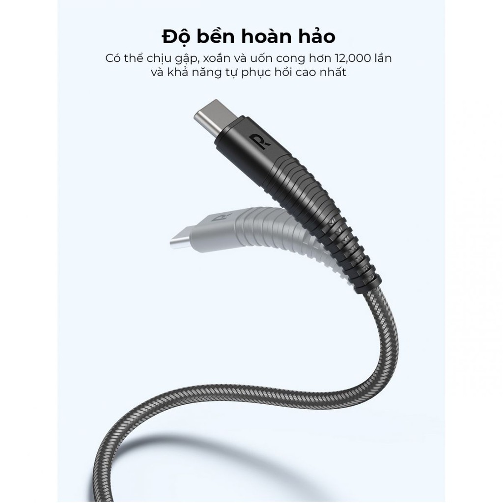 Dây cáp sạc Type C to Type C Ravpower RP-CB047  - BH 12 Tháng