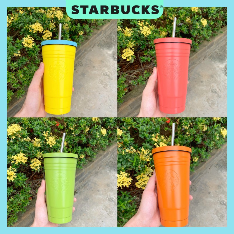 Ly giữ nhiệt inox STARBUCKS màu vàng chanh 💫FREESHIP💫 Dung tích 500ml