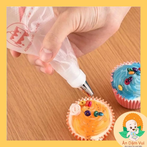 20 túi bắt kem nilong, túi trang trí bánh kem cookie dụng cụ làm bánh, làm xúc xích cho bé ăn dặm.