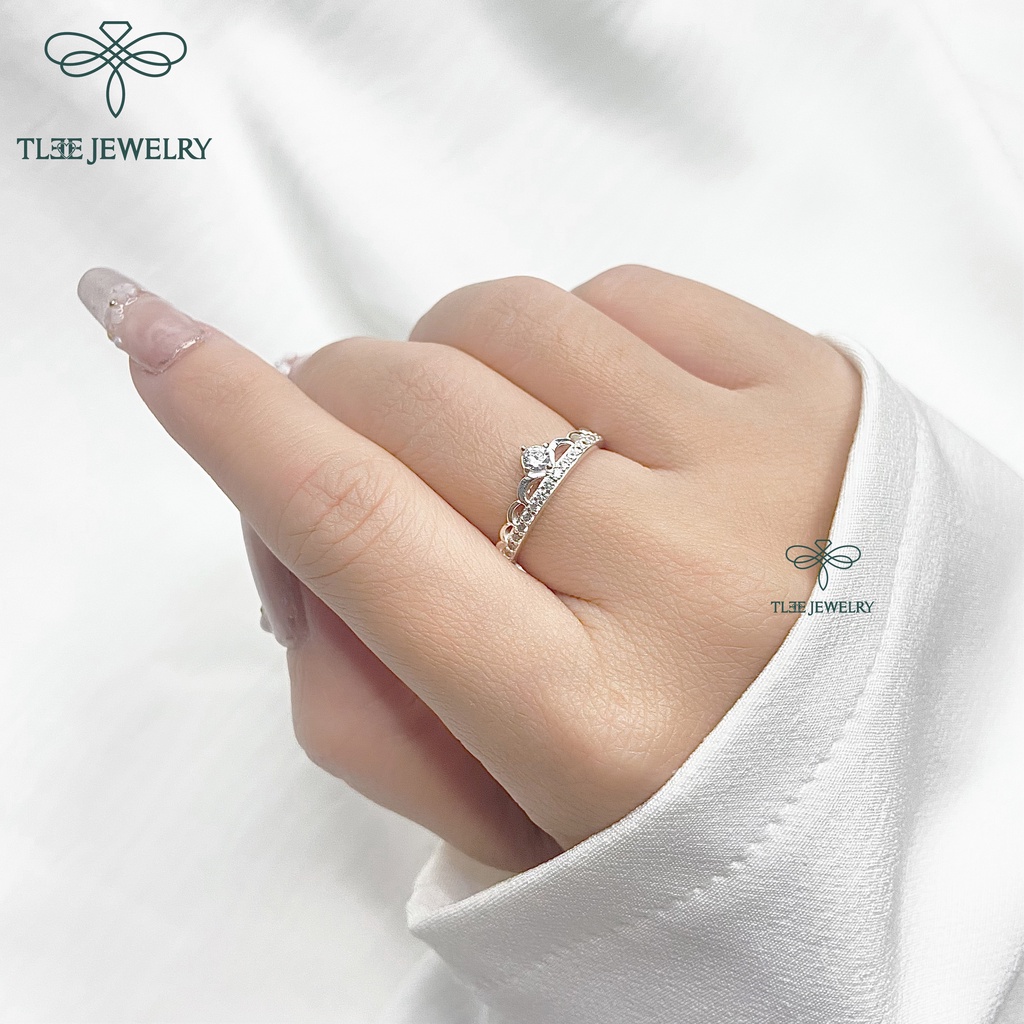 Nhẫn bạc nữ TLEE vương miện nữ hoàng sang trọng TleeJewelry A0128