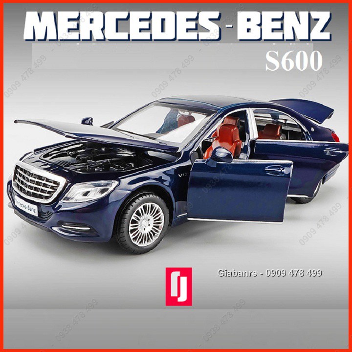 Xe Mô Hình Kim Loại Mercedes S Class S600 Tỉ Lệ 1:32 - Mở 4 Cửa - 9825
