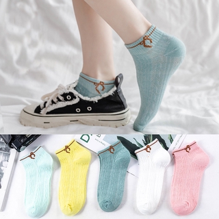 Vớ Cotton Cổ Thuyền In Hình Chuột Mickey Thời Trang Cho Nữ