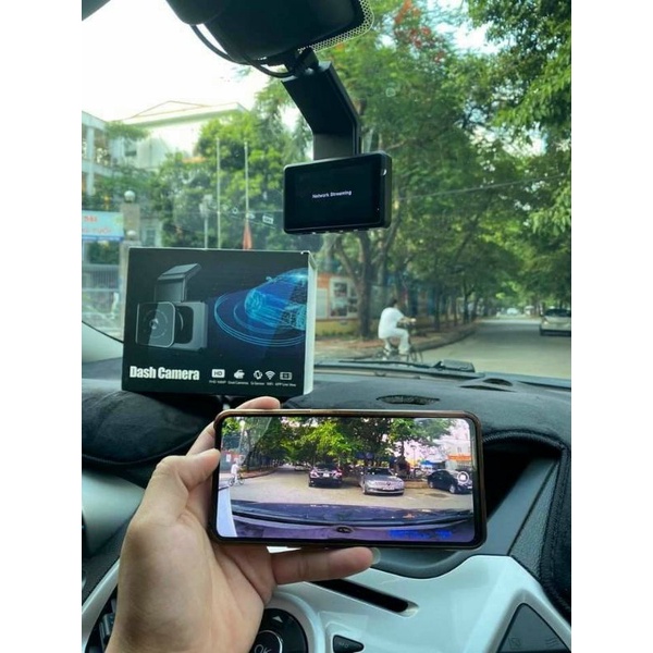 HÀNG CHÍNH HÃNG FREESHIP Camera hành trình K10 Kèm camera lùi Wifi GPS