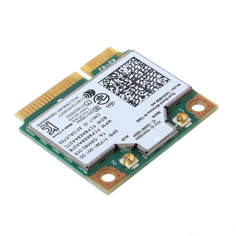 INTEL Thẻ Wifi không dây 300Mbps N 7260 7260HMW AN nửa Mini Pci-e Bluetooth 4.0 Wlan