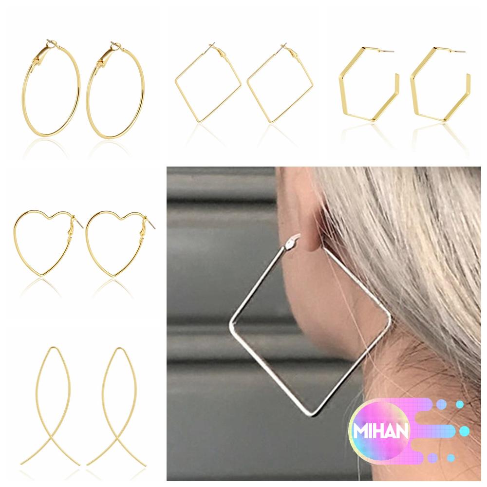 Cặp Bông Tai Kim Loại Thời Trang Nữ Mihan1