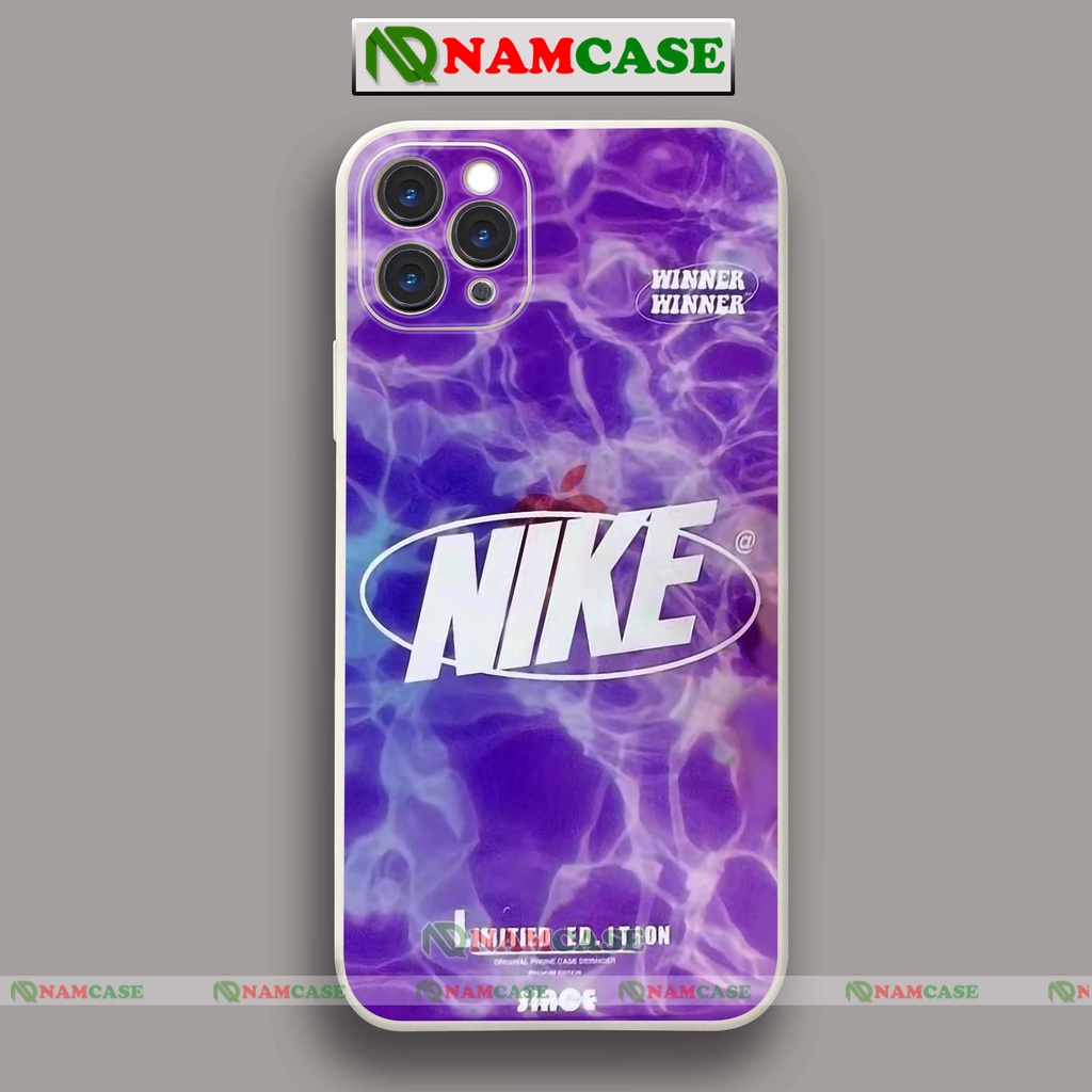 Ốp lưng iPhone Nike cạnh viền vuông silicon dẻo cho iphone 6/6s/7/8/X/XS/XR/11/12/13 Pro Plus Max cute đẹp dễ thương