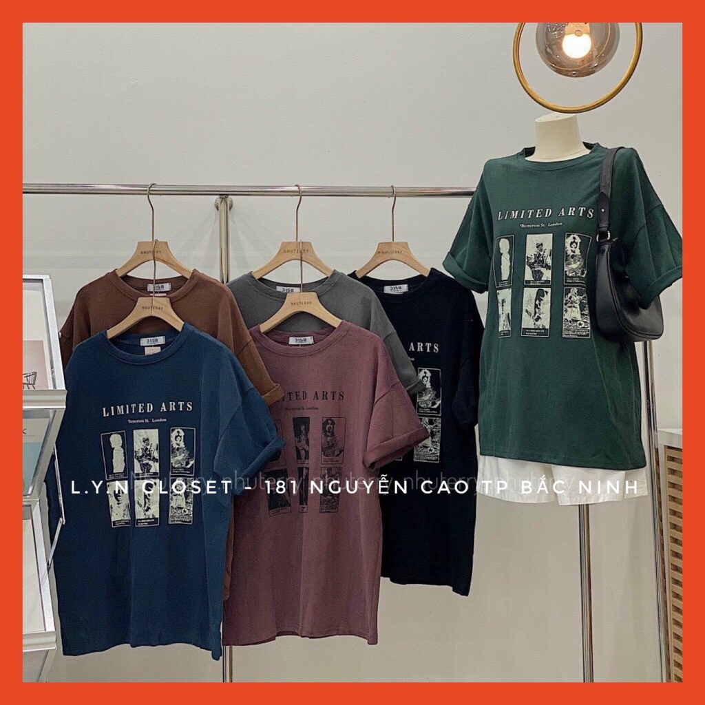 Áo thun 3158 in hình chữ LIMITED ARTS chất dày hàng Quảng Châu Lyn Closet